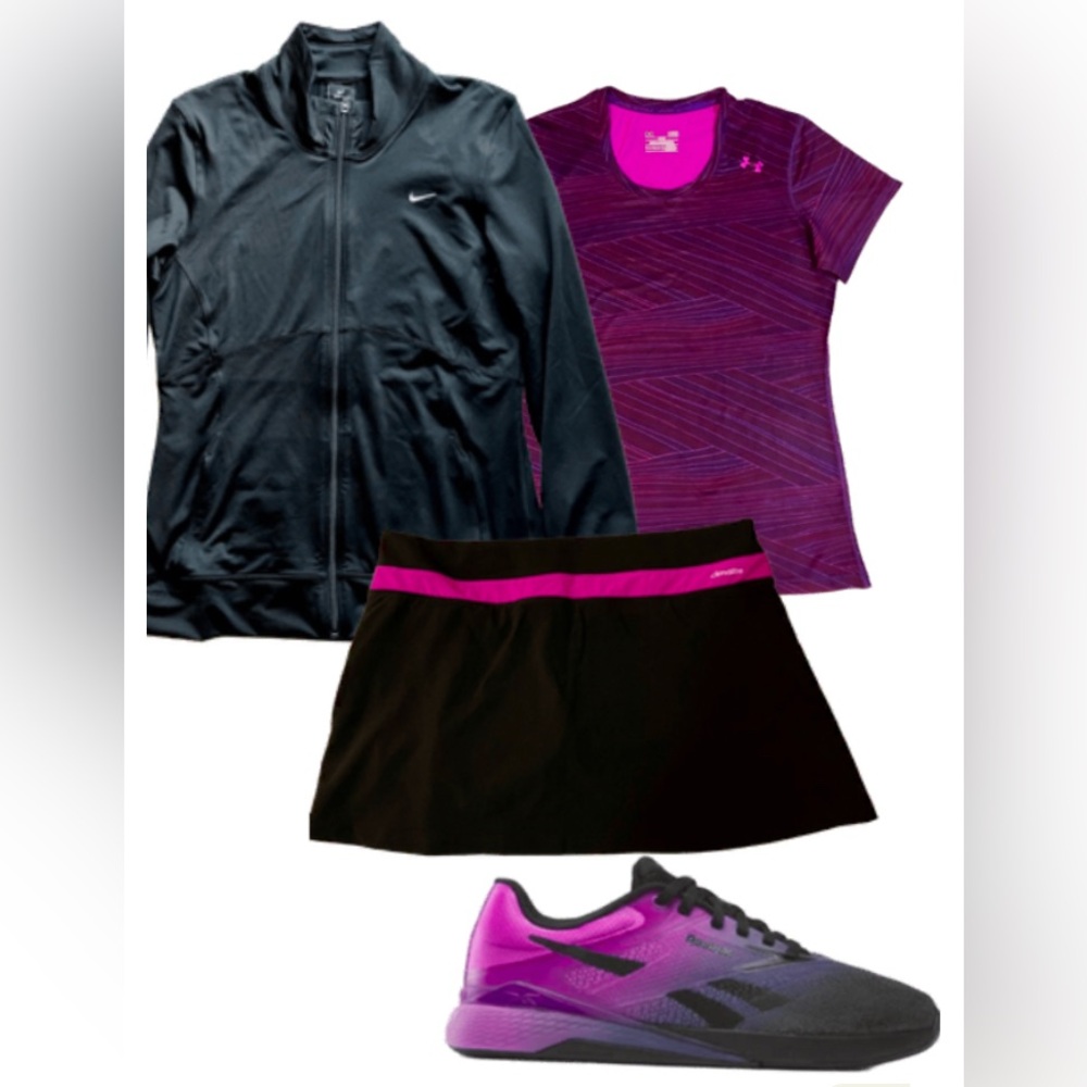 Adidas Black & Vivid Pink Performance Climalite Skort-Medium NWT - Picture 9 of 9